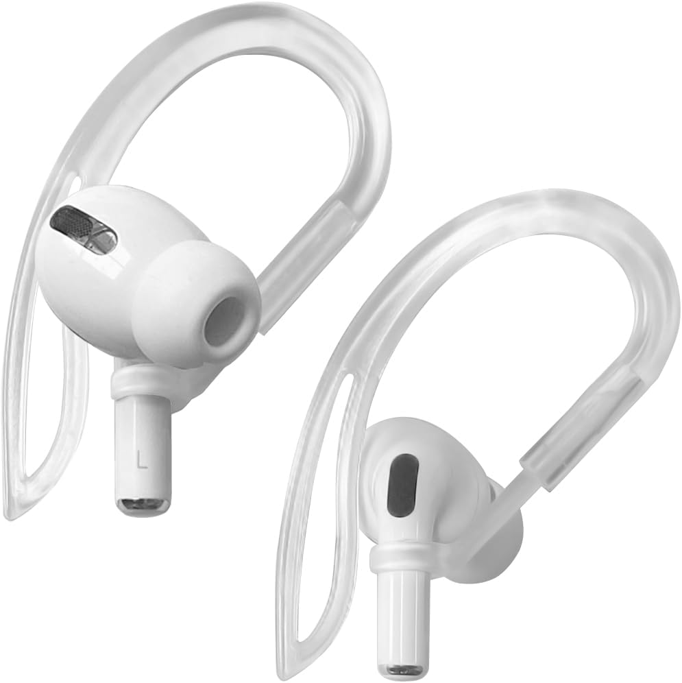 Earhooks for AirPods Pro [Multi-dimensional Adjustable] Compatible with Apple AirPods (Clear)