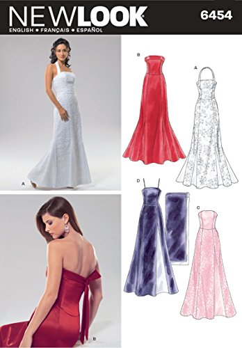 New Look Sewing Pattern 6454 Misses Special Occasion Dresses, Size A (8-10-12-14-16-18)