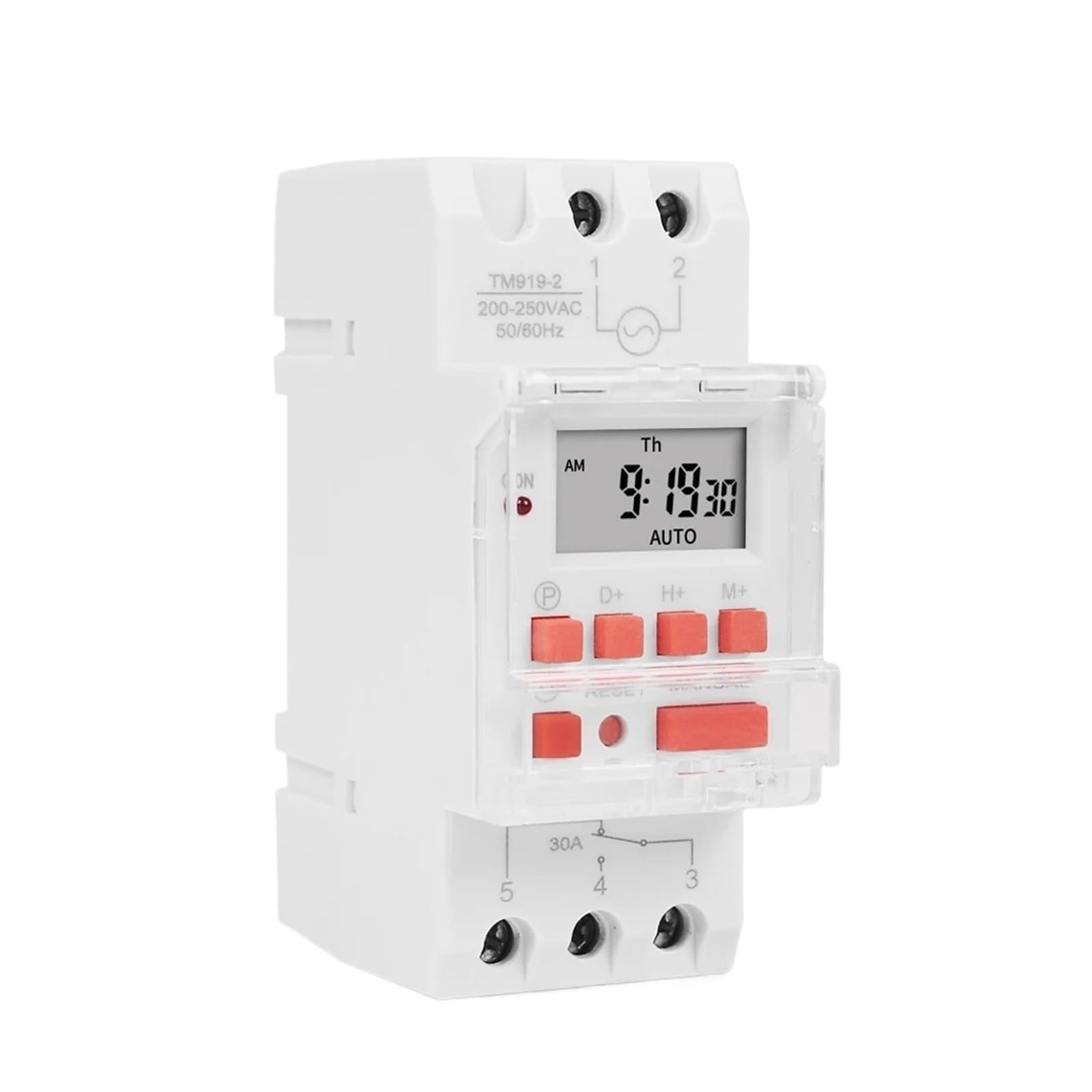 7 días 24 Horas Interruptor automático Carga Temporizadores ON/Off Control de relé(24V DC)