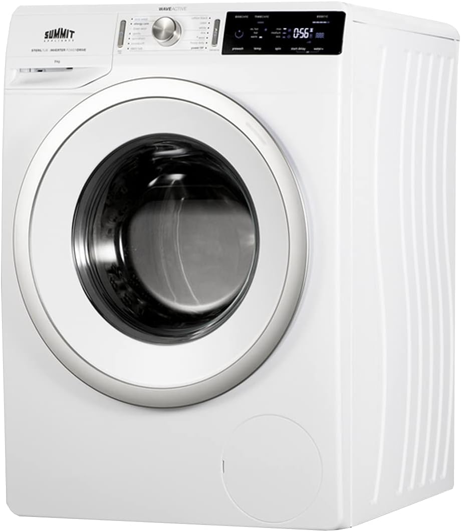 Summit 2.3 cu.ft. Washer, ENERGY STAR Certified, 208-240V Washer, Slim 24” Width, 19.8 Pound Load, White- SLW241W