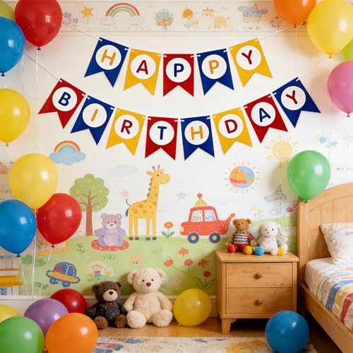Image of Happy Birthday Banner Birthday Party Supplies (Blue)