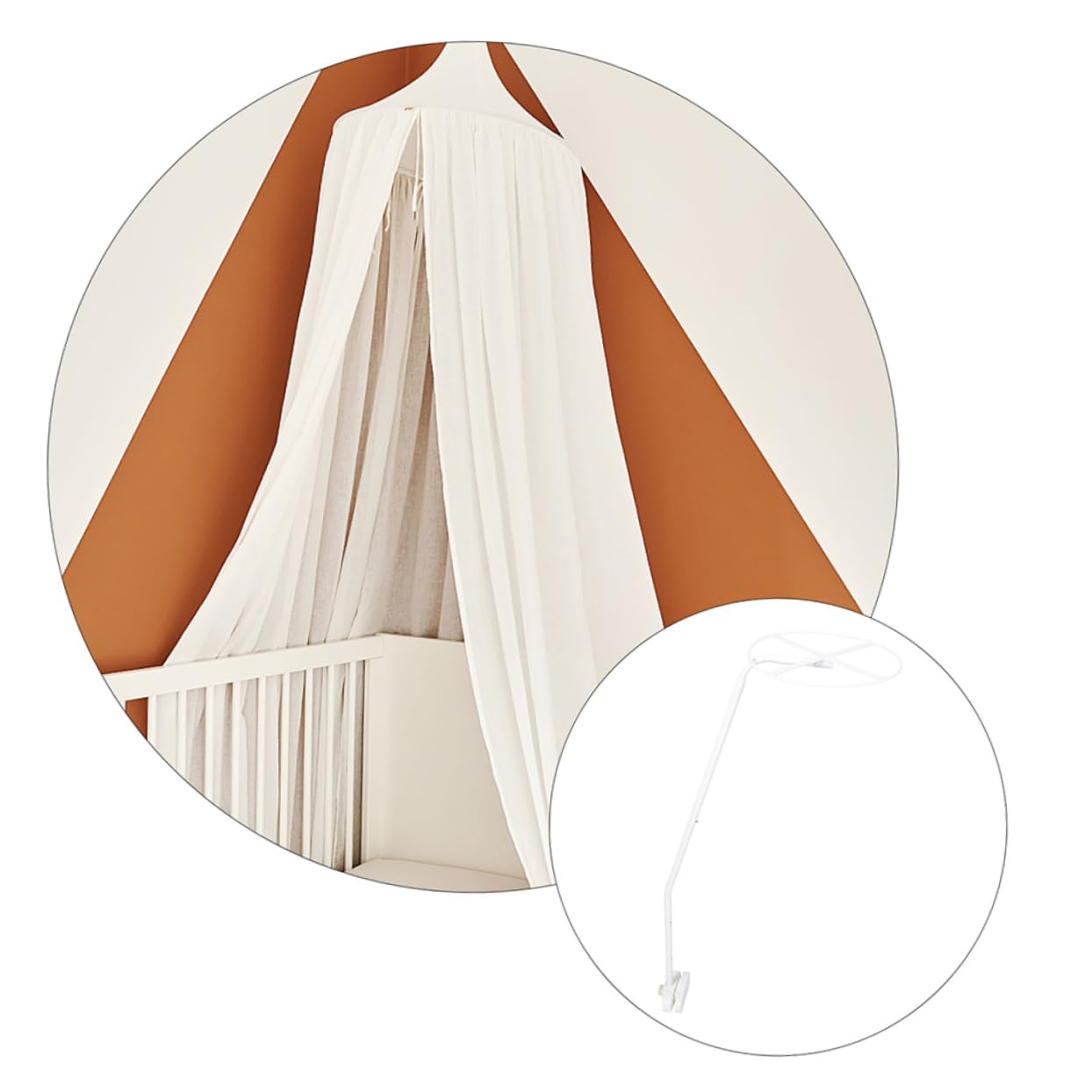2 Set Supporti per Zanzariera da Culla Acciaio Montaggio Rapido e Smontabile Robusta e Facile da per Baldacchino Ragazzo Ragazza Accessori Versatili per Infantile