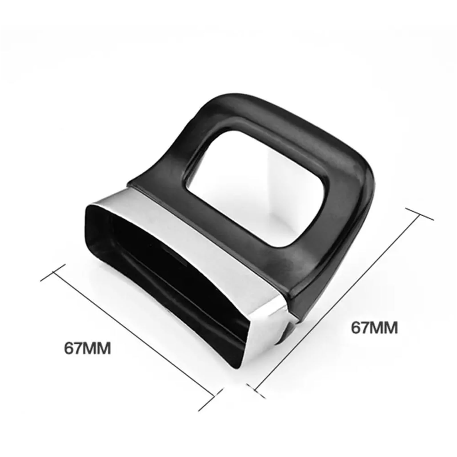 Asa de la tapa de una olla, 8 piezas de reemplazo manija tapa olla, 2 orificios, metal baquelita, negro, plateado, 67x67mm, tornillo 6mm