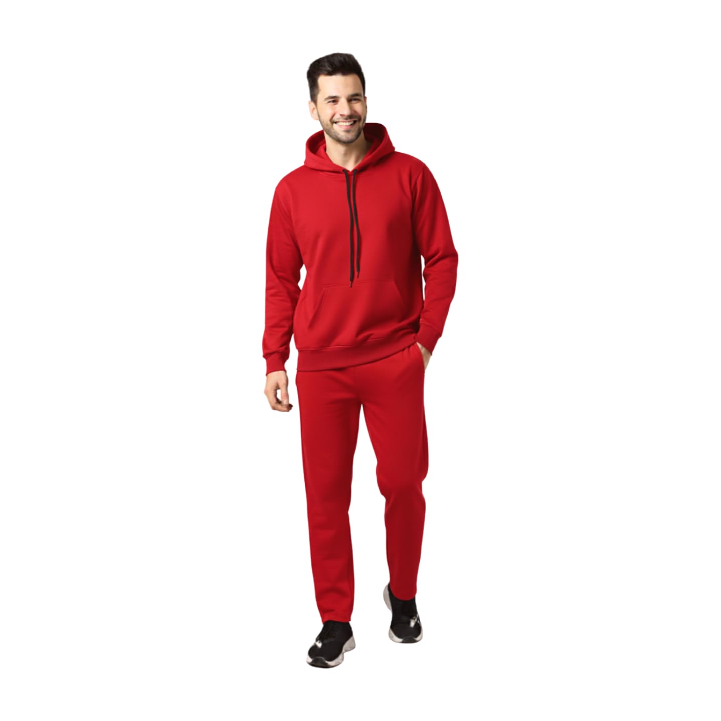 Solid Track Suit for Men | Warm Fleece Tracksuit Set | Full Sleeve Hoodie-M4904-picture-45