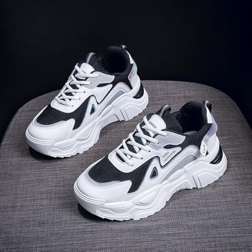 YAXE Women's Fashion Chunky Sneakers Breathable Comfortable Casual Platform Walking Shoes2