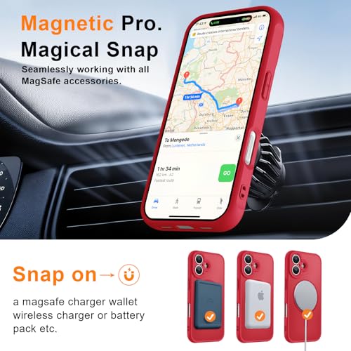 Image of MOCCA Magnetic Shockproof for iPhone 17 Case,Red
