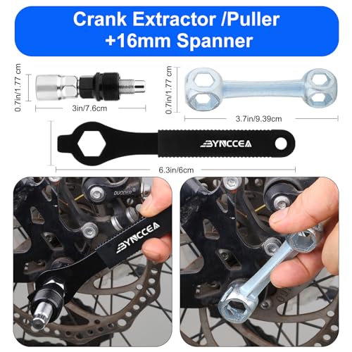 image for Bynccea Bike Tire Repair Tool Kit with Tire Pump, Portable Bicycle Rep