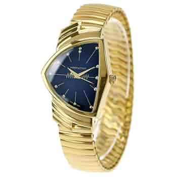 ハミルトン時計 60周年記念ベンチュラ 黒文字盤 フレックス（蛇腹ベルト