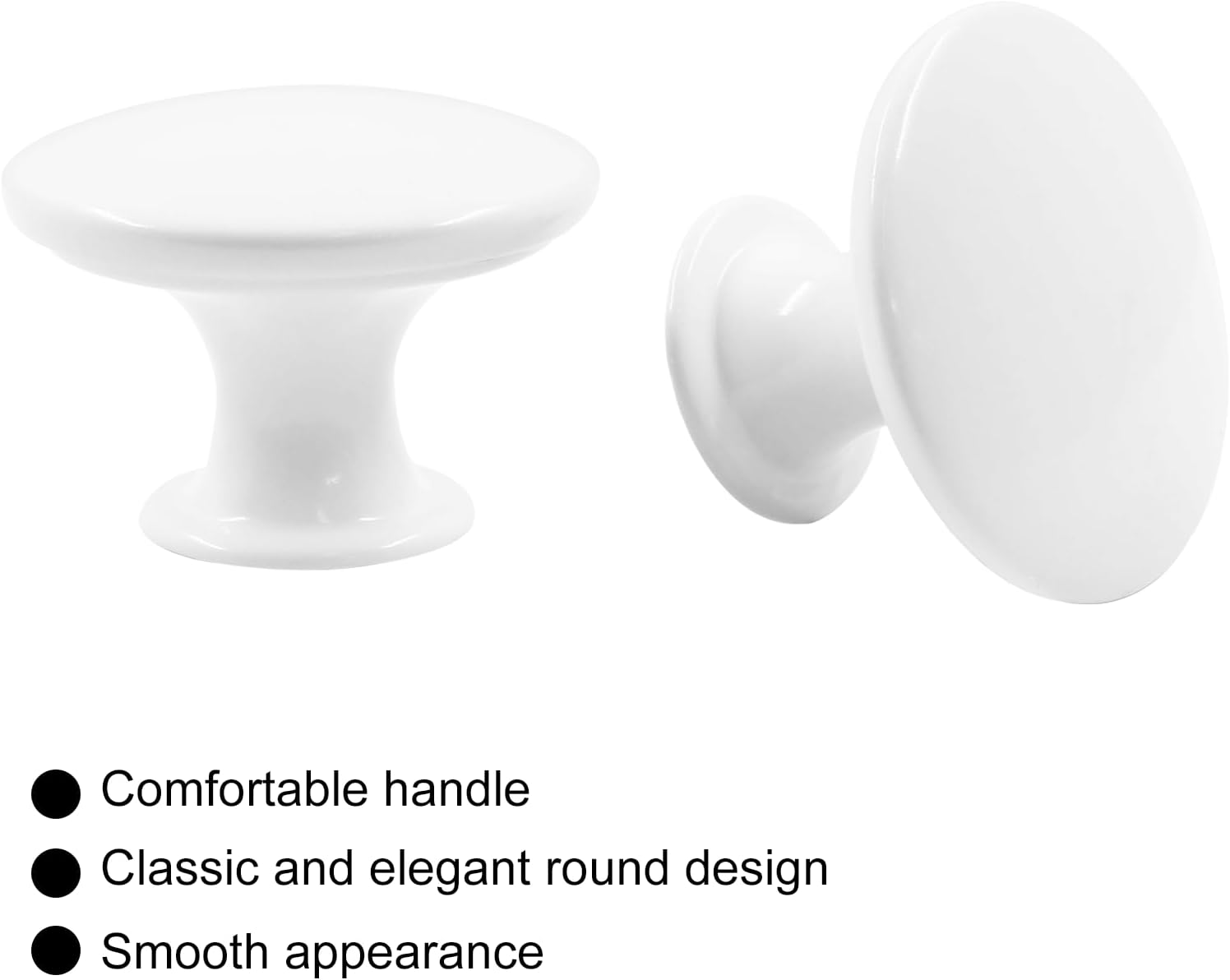 Biaungdo 12 Pcs Kitchen Cabinet Knobs,Round Antique Dresser Knobs Kitchen Drawer Knobs Zinc Alloy Cupboard Door Knobs Dresser Drawer Handle Pulls Hardware for Cabinet with Screws&Screwdriver(White)