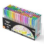 Shuttle Art 240 Pack Glitter Gel Pens, 120 Colours Glitter Gel Pen Set with 120 Refills for Adult Colouring Books Craft Doodling