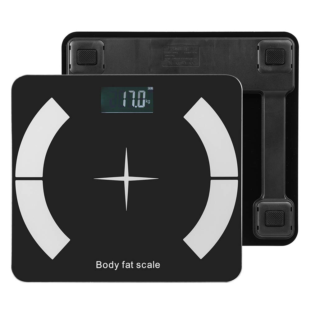 Generic Bilancia per Grasso Corporeo Bluetooth, Bilancia Intelligente Ad Alta Precisione per Uso Domestico, ABS Resistente e Vetro Temperato, Dimensioni 290x265x23 Mm