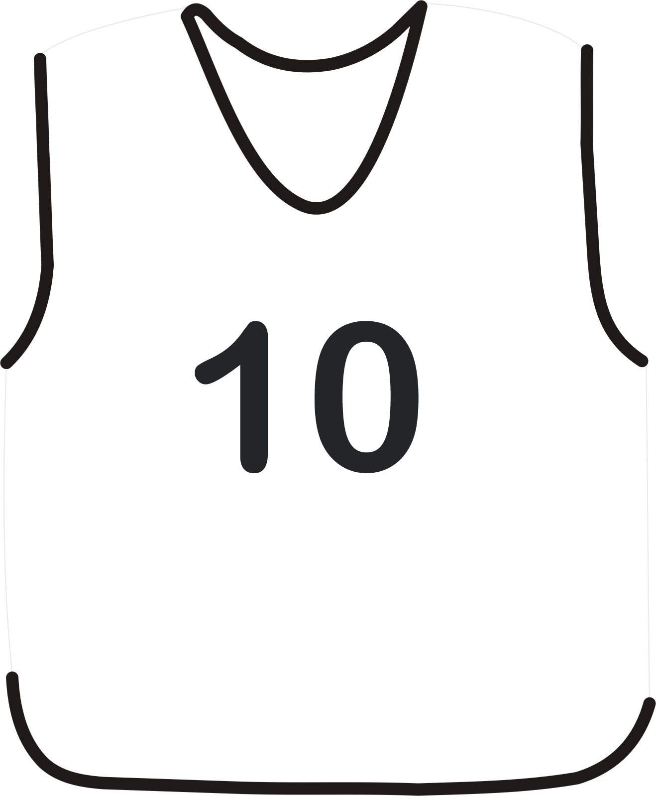NUMBERED FOOTBALL MESH TRAINING SPORTS BIBS Pack of 7 (1-7 OR number of your choice)-Front only (White, Kids (U5's))