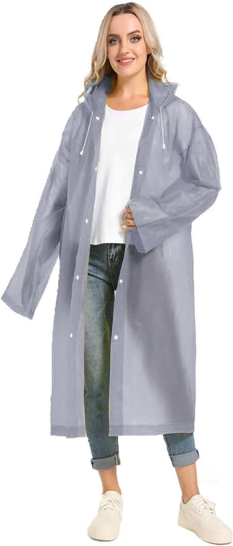 Casual Solid Women Raincoat (Raincoat EVA_Grey)-image-33
