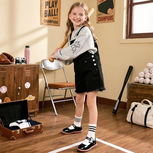 Image of Flaryzone Toddler Little Girl Mary Jane School Uniform Oxfords Flat Dress Shoes