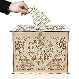 Caja de tarjetas de boda hueca, caja de sobres de boda para recepción boda