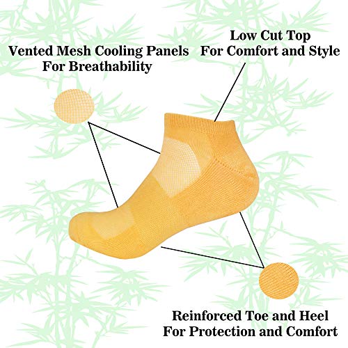 Image of Women's Rayon from Bamboo Fiber Ultra Breathable Superior Wicking Athletic Ankle Sports Socks