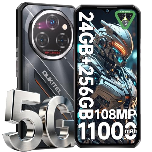 [5G ^tlXX}z Android 15] OUKITEL WP62 20GB RAM+256GB ROM 2TBg\ SIMt[ X}z { 11000mAheʃobe[ 6.6C` FHD+  108MP+32MP+8MPÎA