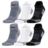 Bamboo Men's Thin Ankle Socks 6 Pairs Striped Breathable Absorbent Low Cut Athletic 9-12 Size (Mix)