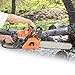 58cc 20" Petrol Chainsaw, Powerful 2-Stroke Engine Lightweight Heavy-Duty Chain Saw for Tree Felling & Firewood, Cordless Chainsaw for Tree Felling Log Cutting and Pruning, Gift for Men Dad (Orange)