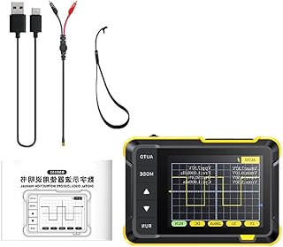 Acinkeety Upgradeable Mini Digital Oscilloscope Real-Time Waveform Display 1KHz Calibration Square-Wave Automatic Adjustment 200KHz Analog Bandwidth