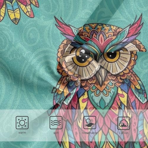 CHIFIGNO Vintage Ethnic Owls Green Boys' Briefs Cotton Boy Underwear Printed Soft Briefs Underwear3