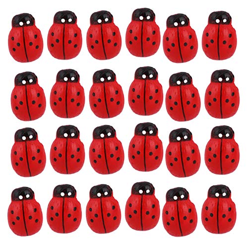 100 pezzi adesivi ape, api in legno coccinelle