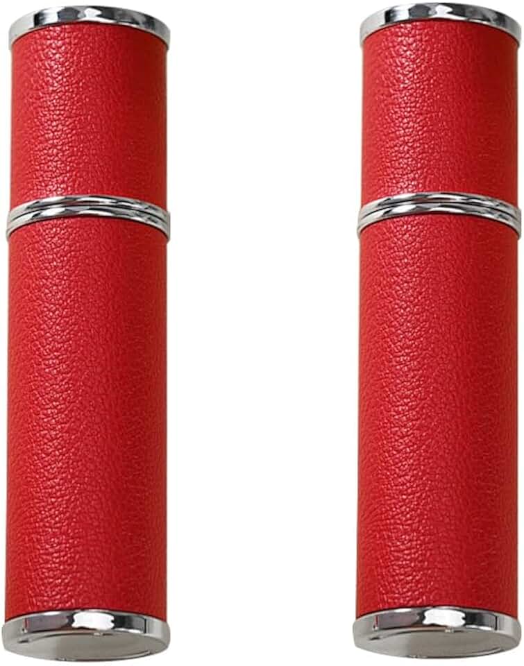 2 peças de couro de 4,8 g - conjunto de atomizador de perfume embrulhado, Vermelho, 0.2 Ounces