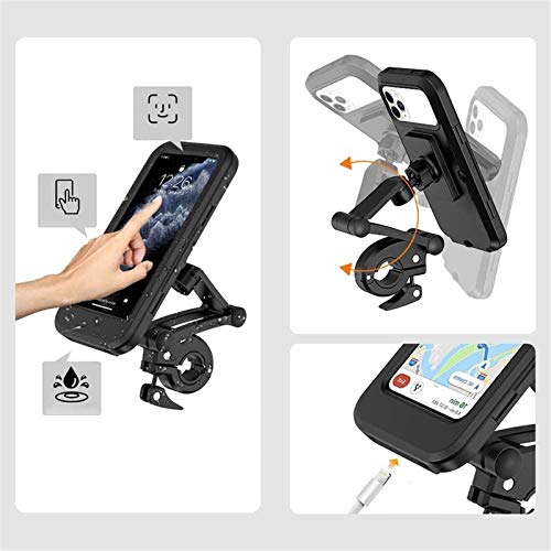 Bicycle Phone Holder, Waterproof Smartphone Holder...