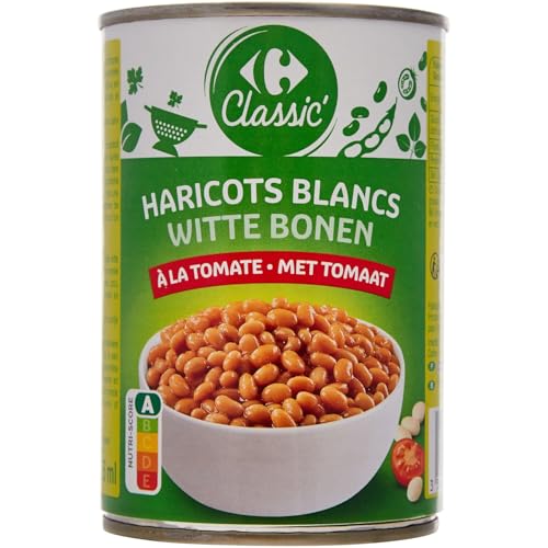Haricots blancs à la tomate conserve légumes cuisinés Nutri-Score A lot de 4