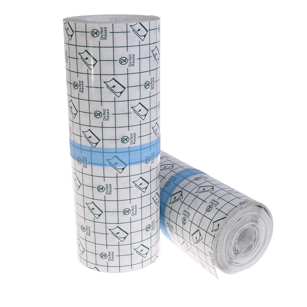 Benda per tatuaggio, 20 m x 15 cm, bendaggio impermeabile, bendaggio adesivo elasticizzato, seconda pelle curativa protettiva trasparente pellicola trasparente