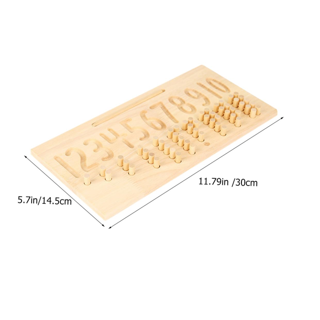 Juguete Educativo de Madera Números Cóncavos y Convexos para Preescolar, Tablero de Trazado Colorido para Niños, Desarrollo Cognitivo y Aprendizaje Matemático, Juego Didáctico