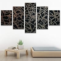 SIGNWIN 5 Panel Canvas Wall Art Organic Arrangement Modern Artwork for Home Decorations Ready to Hang - 60