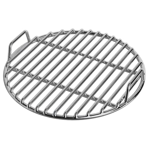 MOUNTTU Grillroste aus Edelstahl, extra dick, rund, Ersatz-Grillroste mit Griff für Holzkohle-Smoker, Lagerfeuer, Picknick, Kochen im Freien, 40, 6 cm Kochutensilien
