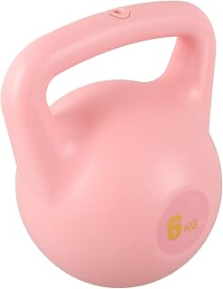 TOYANDONA 6kg Equipo De Fitness Pesas Rusas De Color Rosa Rellenable Agarre Antideslizante para Entrenamiento De Fuerza Casa o Gimnasio