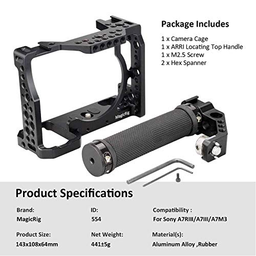 Image of A7RIII /A7III /A7M3 /A7R3 Cage for Sony A7R Mark III /ILCE-7RM3