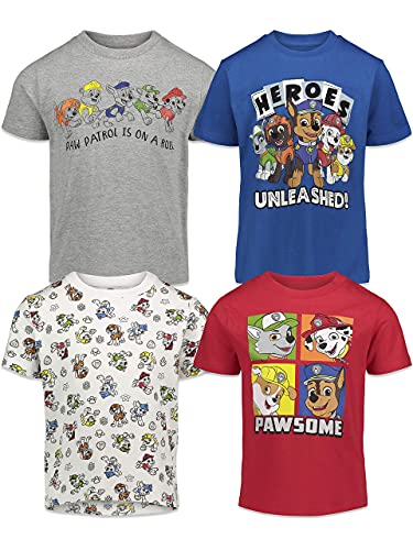 Nickelodeon Paw Patrol Chase Marshall Rocky Rubble Zuma Big Boys 4 Pack T-Shirt Multi 8 Nickelodeon Paw Patrol Chase Marshall Rocky Rubble Zuma Big Boys 4 Pack T-Shirt Multi 8