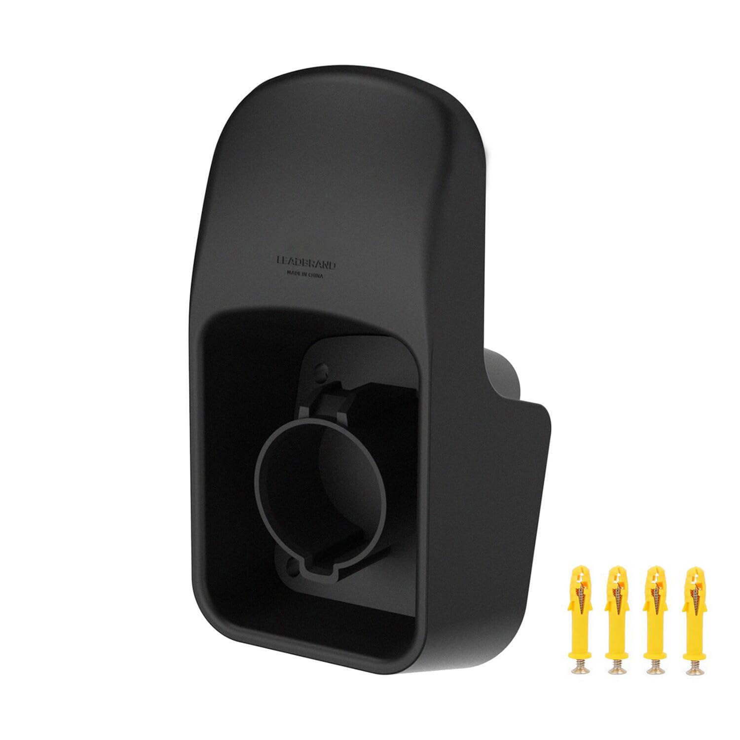 Non Rusting EV Charger Holder - Premium Wall-Mounted SAE J1772 Holster for Electric Vehicle Charging Cable Management,Nozzle Holster Dock with Screws Outdoor/Indoor