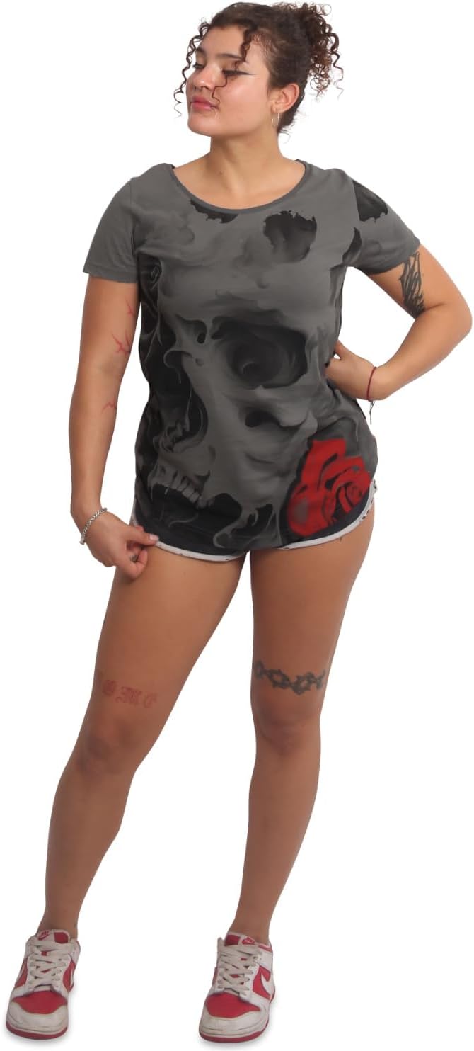 Yakuza Damen T-Shirt Problems Curved - Lässiges Basic Shirt Mit Statement Print