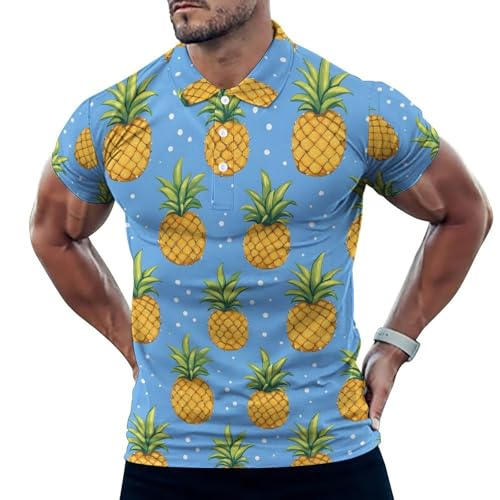 Polo de golf pour homme anti-transpiration et confortable bleu ciel