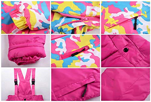 Image of Girls /Boys Snowsuits Hooded Insulated Windproof Winer Coats Ski Jacket Snow Pants Set