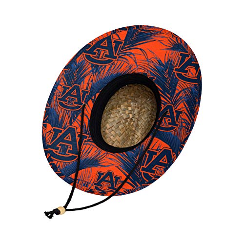 Image of FOCO Men's NCAA College Team Logo Floral Straw Sun Hat