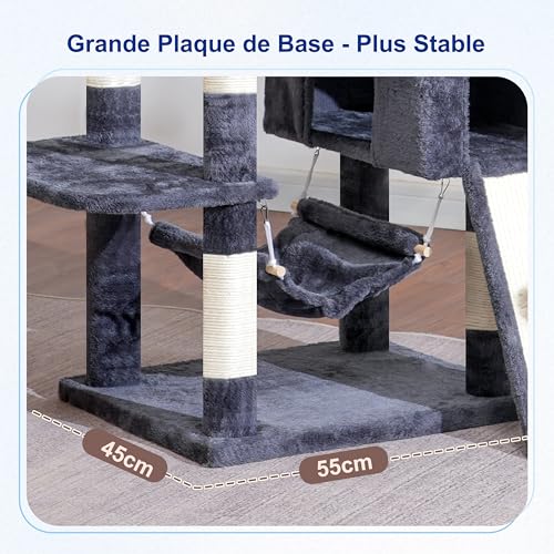Tour à chat intérieur de 180cm pour protéger vos meubles des griffures - 4