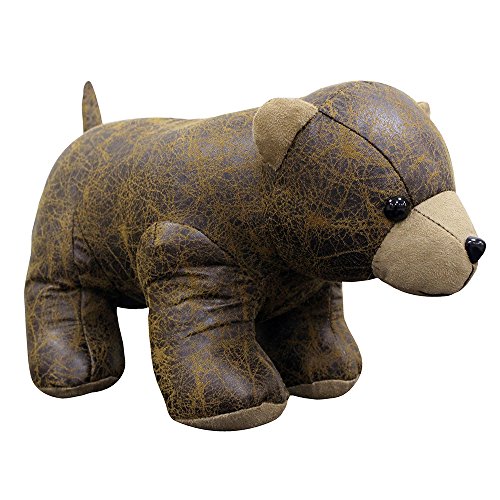 Preisvergleich Produktbild Riva Paoletti Bär Neuheit Türfeststeller Kunstleder - Schwergewicht Sandfüllung - 100 34 X 20 X 17 Cm (13" X 8" X 7" Inches) - Entwickelt In Großbritannien, Polyester, Brown, 34 X 20 X 17 Cm