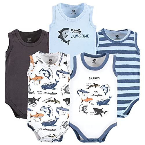 Image of Hudson Baby Unisex Baby Cotton Sleeveless Bodysuits