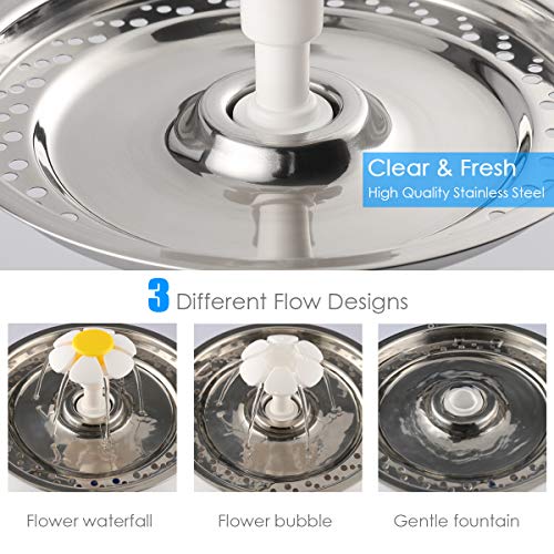 Fuente automática de agua para gatos y perros acero inoxidable miniatura 5