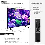 SAMSUNG 75-Inch Class Crystal UHD 4K DU7200 Series HDR Smart TV w/Object Tracking Sound Lite, PurColor, Motion Xcelerator, Mega Contrast, Q-Symphony (UN75DU7200, 2024 Model) - Image 2