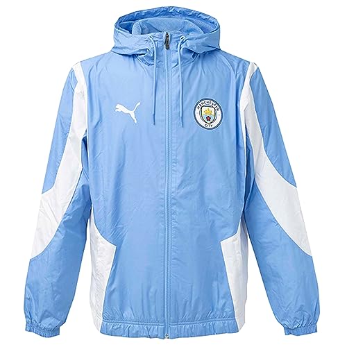 PUMA Men's Soccer Manchester City 23/24 Pre-Match Woven Anthem Jacket - rainCELL, warmCELL, windCELL Technologies (as1, Alpha, s, Regular, Regular)