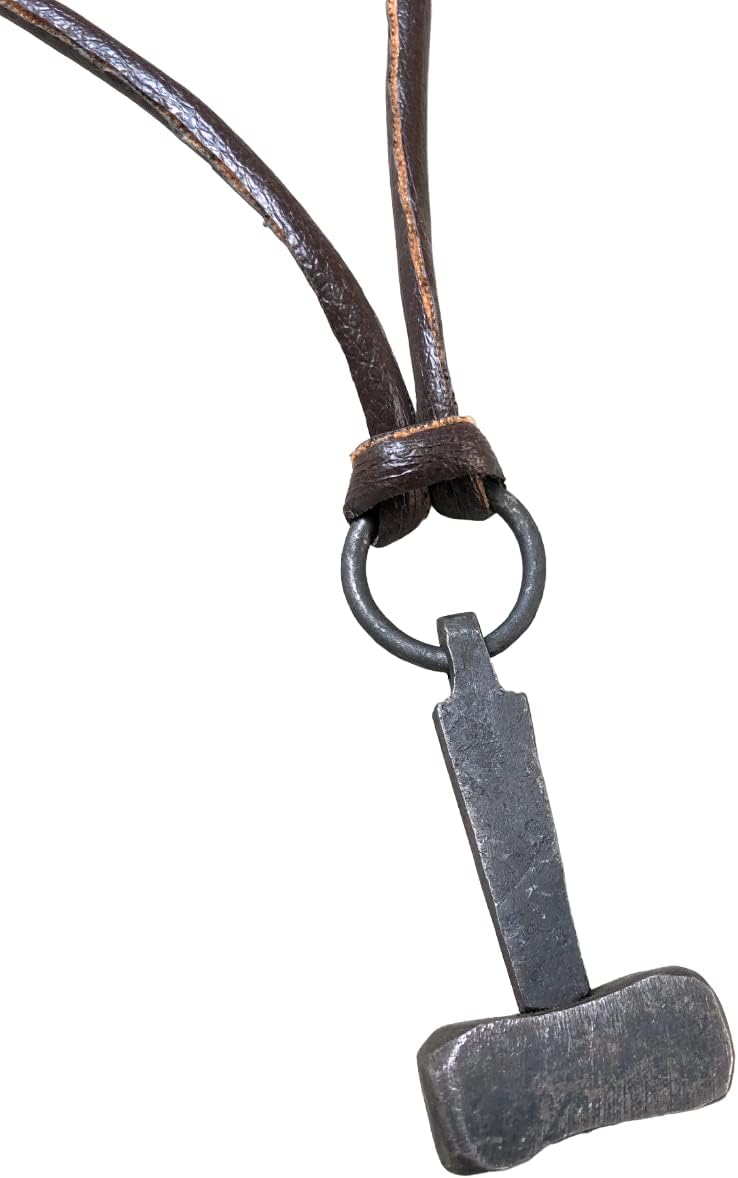 NauticalMart Thor's Pewter Pendant Viking Uppsala Mjölnir Necklace for Protection With Leather Cord