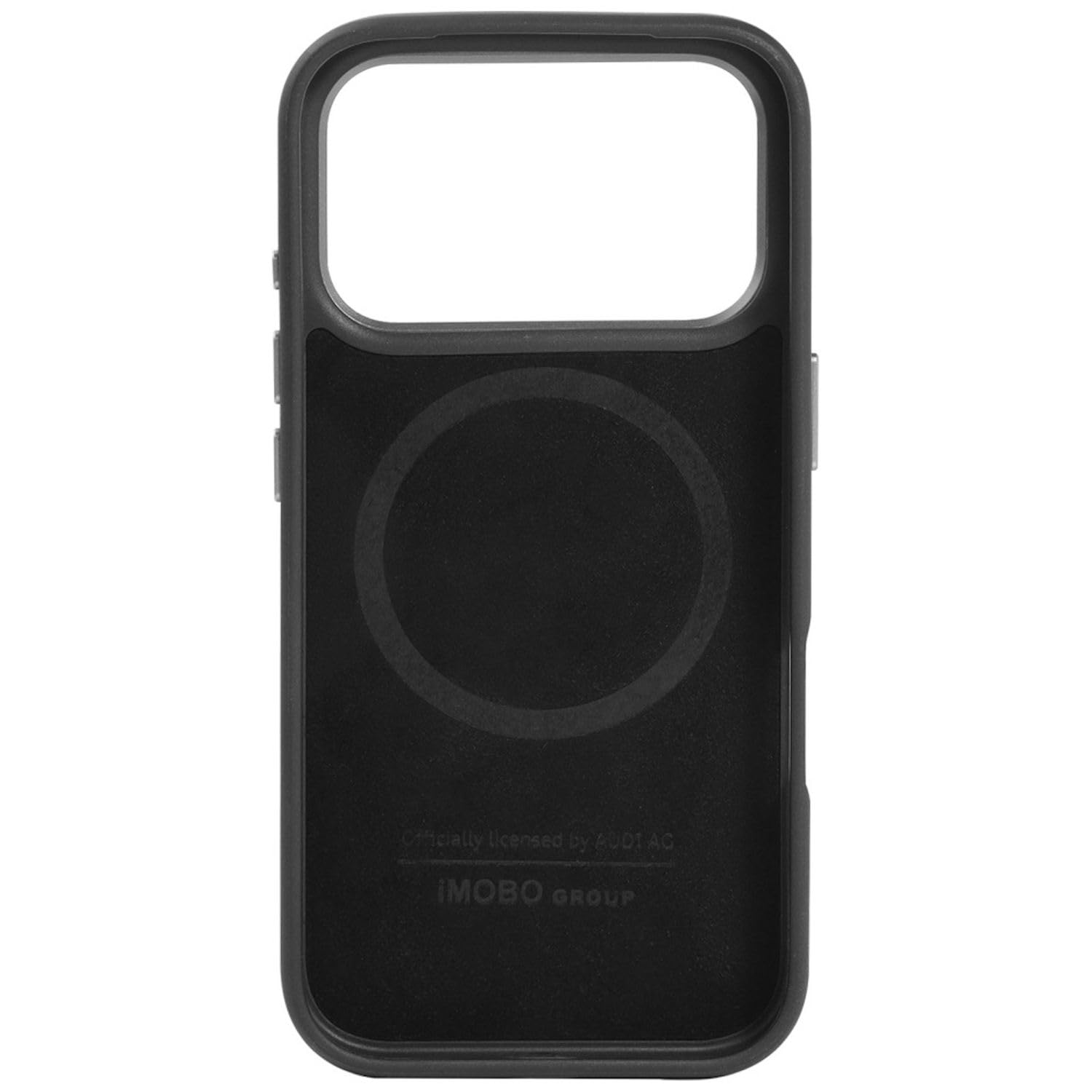 Audi RSQ Sport Cercle rouge en fibre de carbone compatible avec MagSafe Coque pour iPhone 17 Pro Max (Noir)