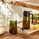 TrendPlain - Original 16oz/470ml Olive Oil Dispenser Bottle for Kitchen Gadgets and Air Fryer Accessories - Olive Oil Sprayer for Cooking w/Stickers (Light Blockage) - Black - Image 2